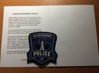 Canada Patch Police Halifax Regional