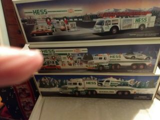 Three Hess Trucks 1989,  1991,  1995
