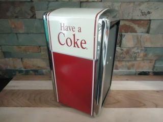 Vintage 1992 Coca - Cola Metal Napkin Dispenser - Shape - Restaurant Decor
