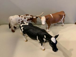 Schleich Toy Bull And Cows Set Of 3
