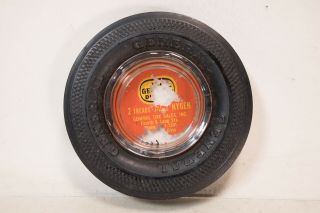 Vintage The General Tire Co.  Rubber & Glass Ashtray Ohio