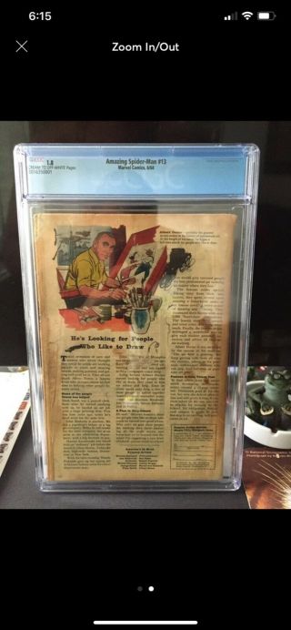 Spider - Man 13 First Appearance Of Mysterio CGC Graded 1.  8 2