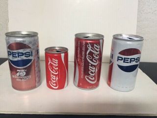 Coca Cola And Pepsi Cola Cans 4 Cans One Price