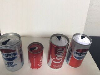 COCA COLA AND PEPSI COLA CANS 4 CANS ONE PRICE 3
