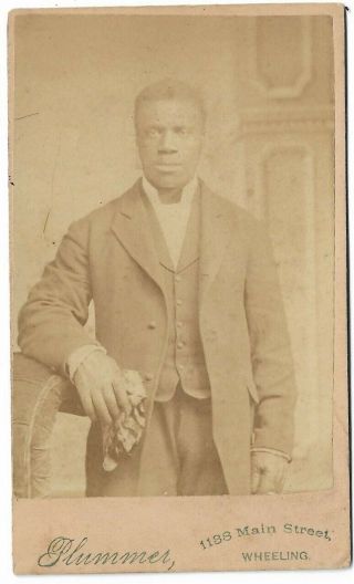 1870s Cdv Photos Of A Black Man Probably Former Slave,  Wheeling West Va Plummer
