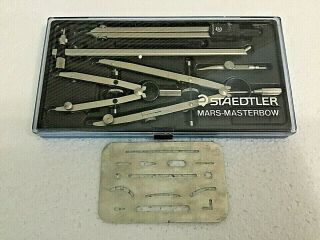 Pre - Owned Vtg Staedtler Mars Masterbow Compass Set Drafting Tools Germany