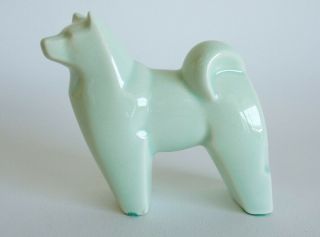 Akita Dog Figure,  Japanese Ceramic Akita Inu Dog Statuette,  S1600