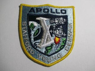 Apollo,  Stafford,  Young,  Gernan Patch Nasa Vintage,  Nos 3 7/8 X 4 1/4 Inches