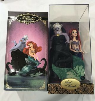 Disney Store Disney Fairytale Designer Limited Edition Ariel And Ursula Doll Set