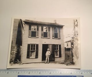 Vintage MARK TWAIN PHOTO Taken At Boyhood Home Last Visit In 1902 5 x 7 3