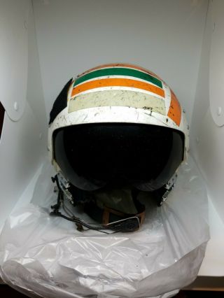 Us Navy Aph - 6b? Pilot Flight Helmet Sierra Engineering Vintage W Helmet Bag