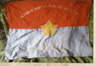 Viet Cong Victory Flag 275th Regiment " Bien Hoa " Tet Offensive (1968)