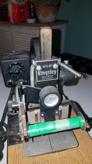 Kingsley Hot Foil Stamping Machine Vintage M - 75 Model 2 Lines of Text 2