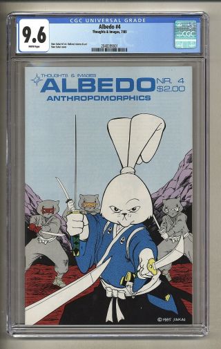 Albedo 4 (cgc 9.  6) White Pages; Usagi Yojimbo Cover; Stan Sakai; 1985 (c 26635)