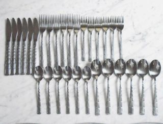 30pc Rogers - Stanley Roberts Stainless Steel Cheer Flatware Service For 6