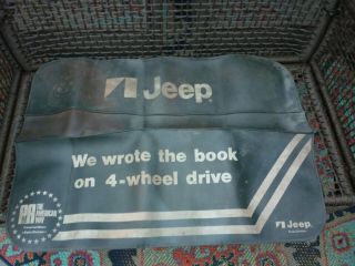 Vintage Dealer Jeep We Wrote The Book On 4 Wheel Drive Fender Cover Amc P&a Usa