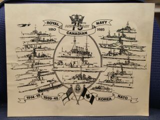 Royal Canadian Navy 75th Anniversary (1910 - 1985) Poster Placard