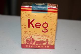 Vintage Keg Cigarette Package Pack Tobacco Sign Empty Display Only