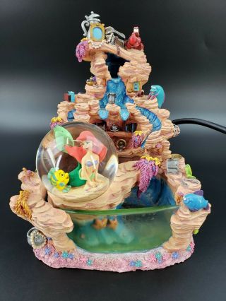 Disney Store Ariel Little Mermaid Water Fountain Snow Globe