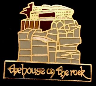 Vintage Ale House On The Rock Enamel Lapel Pin