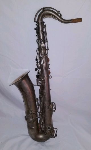 Vintage Harwood Professional Curved Soprano Sax Stencil In Silver Serial 75576