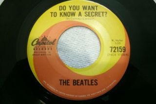 1964 The Beatles 45 Record Do You Want To Know A Secret Capitol Canada Nm