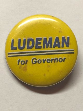 Cal Ludeman For Governor Of Minnesota Political Button 1986