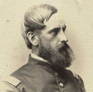 Civil War Captain,  U.  S.  In Uniform,  Bearded,  Comb Over.  Cdv,  N.  Y.