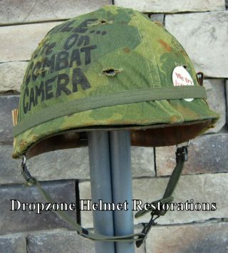 Vietnam M - 1 Helmet & liner Mitchell Camo Cover 