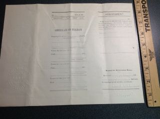 3606 Oklahoma Territory Land Deed For Taxes Due $9.  33 3