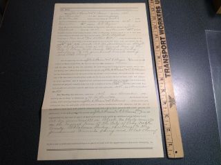 3605 Oklahoma Territory Land Deed Indenture 1901 Perry