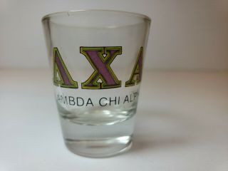 Lambda Chi Alpha Standard Shot Glass,  Lambda Chi Alpha Fraternity Barware Glass