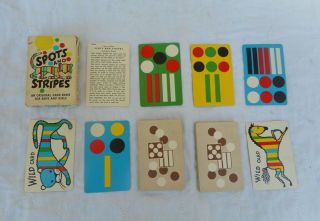 Vintage Spots And Stripes Arrco Card Game For Boys And Girls Complete