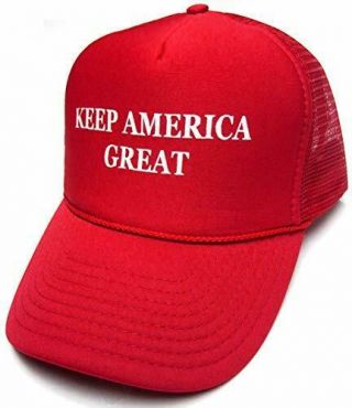 Keep America Great Hat Donald Trump 2020 Trucker Red Cap W/mesh Back