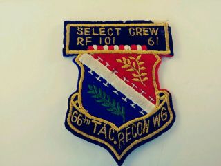 Vietnam Us 66th Tactical Recon Wg Select Crew Rf - 101 61 Patch Military