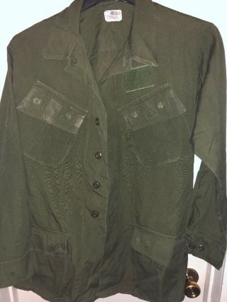 Vintage 1969 Us Army Vietnam War Era Slant Pocket Combat Shirt/coat Medium Reg