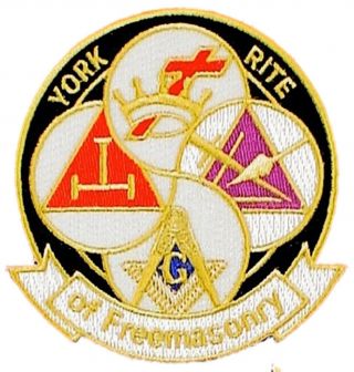 York Rite Of Freemasonry Masonic Freemason Knights Templar Patch
