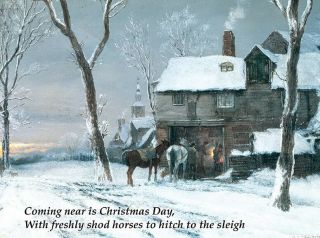 Coming Near Is Christmas Day Farrier Blacksmith Shop Horseshoer Christmas Cards
