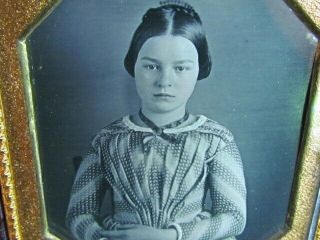 Young Pretty Woman Holding A Book Daguerreotype Photograph
