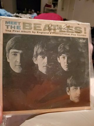 Meet The Beatles By The Beatles Autographed By Paul Mccartney (vinyl,  Capitol)