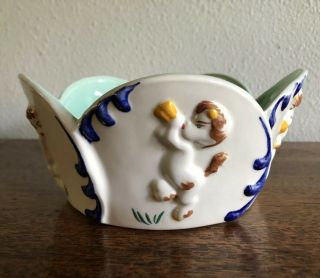 Vernon Kilns Fantasia Satyr Faun Pottery Bowl Vintage Walt Disney 1940 Painted