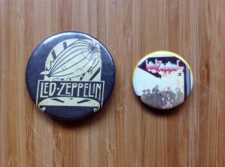 Vintage Rock & Roll Lapel Pins/buttons - 2 Pins - Led Zeppelin 2