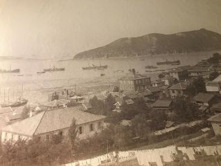 C1870s Korea 인천 Rare Large Albumen Photo - View Of Chemulpo (incheon) Harbor