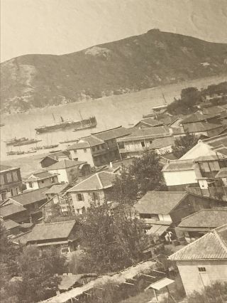 c1870s KOREA 인천 Rare Large Albumen Photo - View of CHEMULPO (Incheon) HARBOR 2