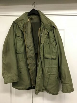 Vietnam Era M - 65 Field Jacket Dated 1967 With Linear And Pants Short Small
