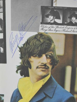 THE BEATLES WHITE ALBUM SIGNED INSERT BY ALL MEMBERS OF THE GROUP WITH 3