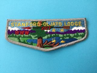 Stanford - Oljato Merged Oa Lodge 207 Old 25th Anniversary Scout Flap Patch