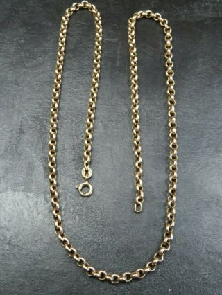Vintage 9ct Gold Belcher Link Necklace Chain 20 Inch 1988 Unoaerre