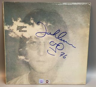 John Lennon Imagine 1971 Apple Records Signed Album Cover With Certificate