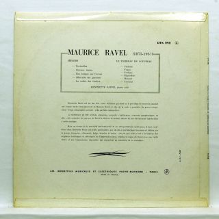 HENRIETTE FAURE - RAVEL miroirs ULTRARARE orig PATHE DTX 292 LP EX, 2